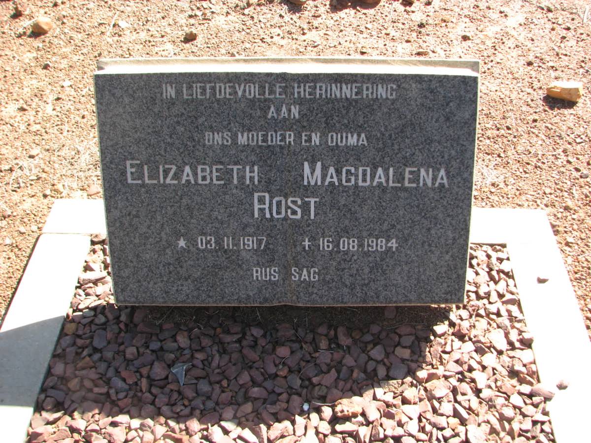ROST Elizabeth Magdalena 1917-1984