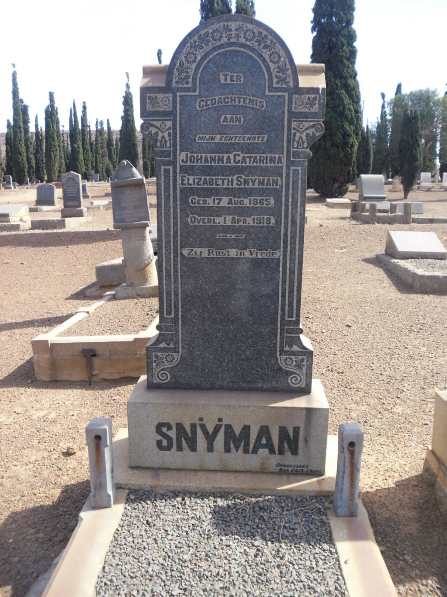 SNŸMAN Johanna Catarina Elizabeth 1865-1918