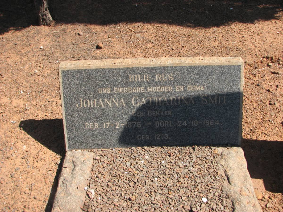 SMITH Johanna Catharina nee BEKKER 1876-1964
