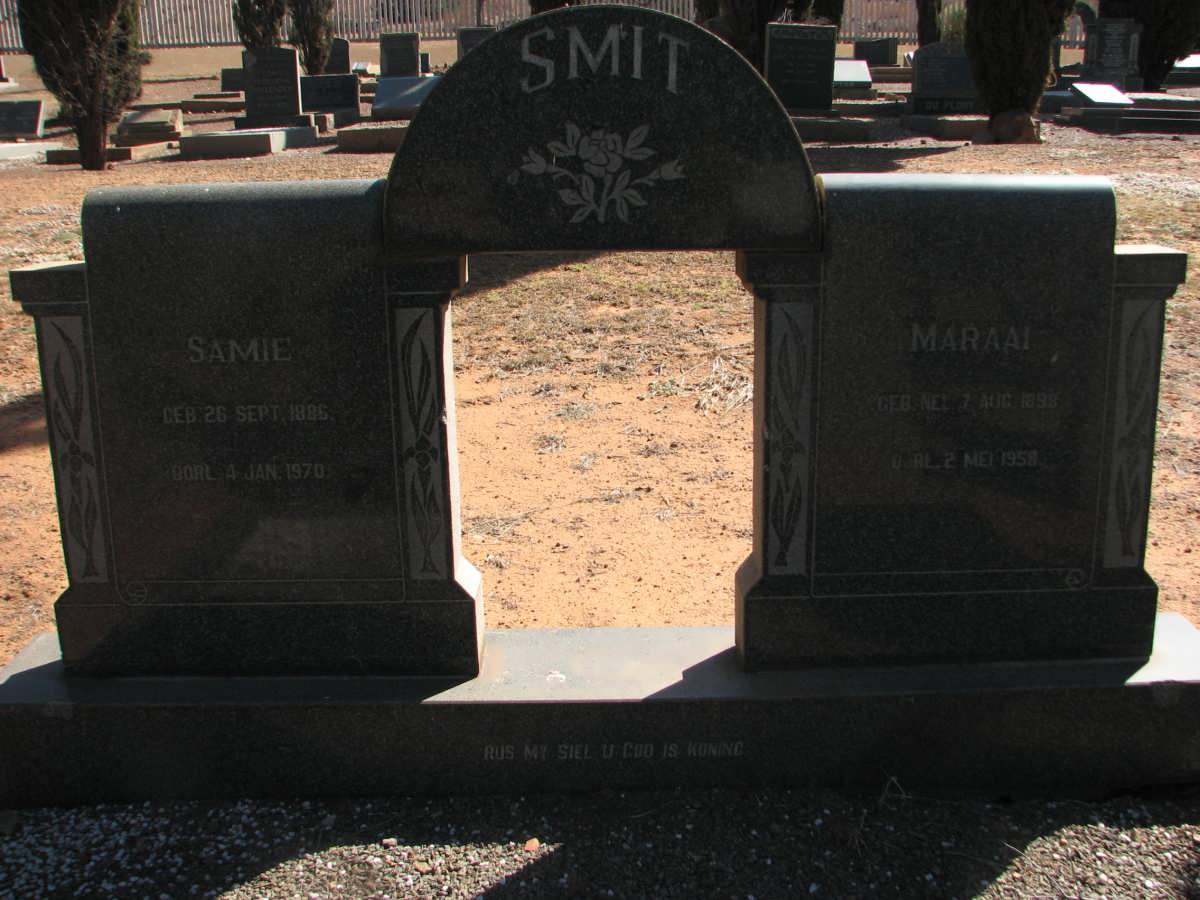 SMIT Samie 1886-1970 &amp; Maraai 1898-1958