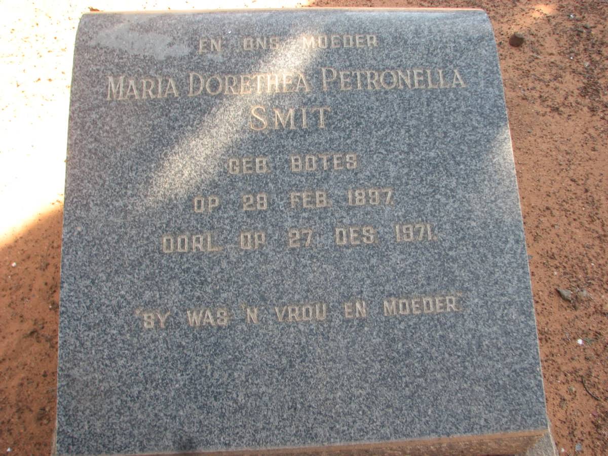 SMIT Maria Dorethea Petronella nee BOTES 1897-1971