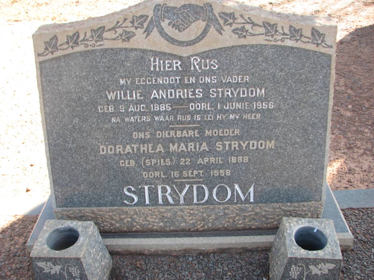 STRYDOM Willie Andries 1885-1956 &amp; Dorathea Maria SPIES 1888-1958