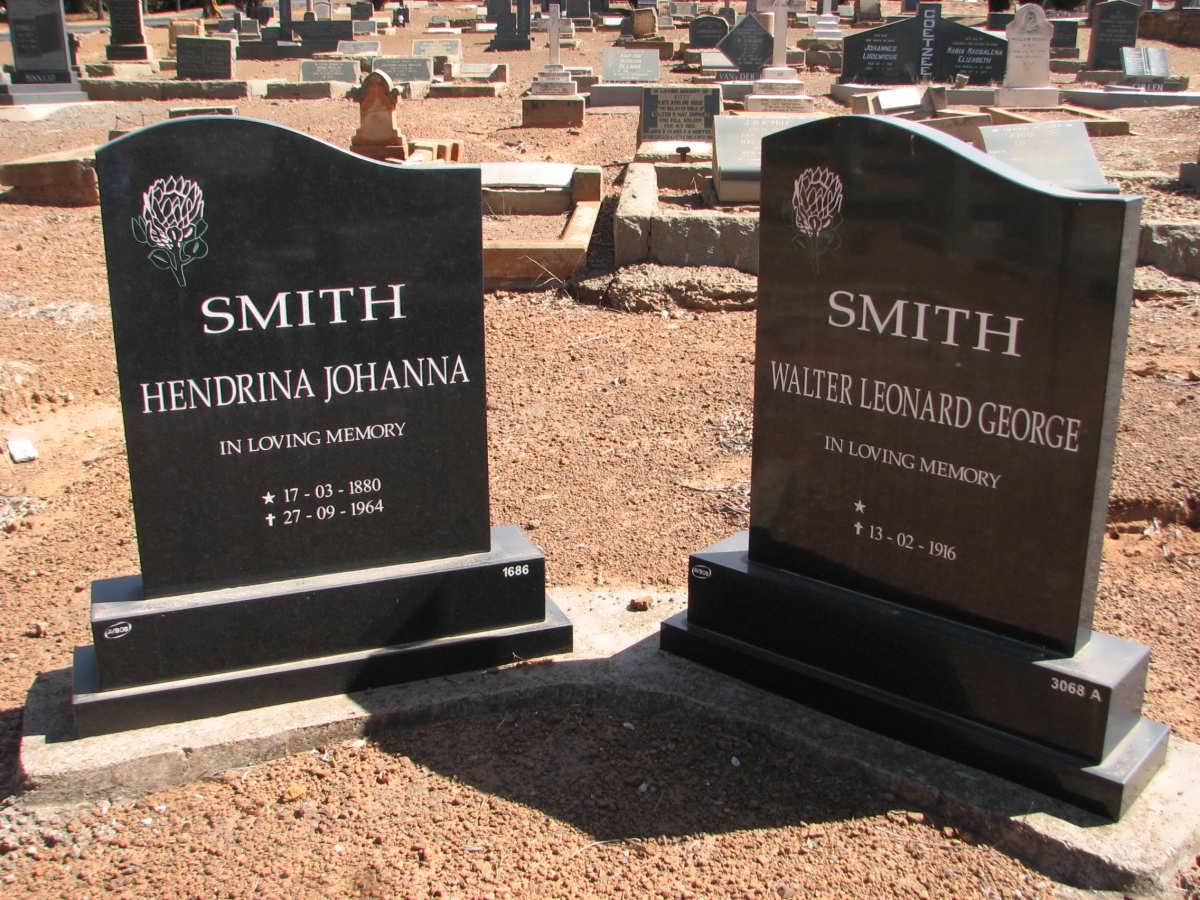 SMITH Walter Leonard George -1916- &amp; Hendrina Johanna 1880-1964