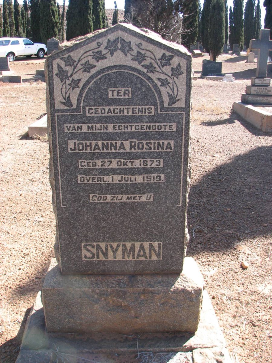 SNYMAN Johanna Rosina 1873-1919