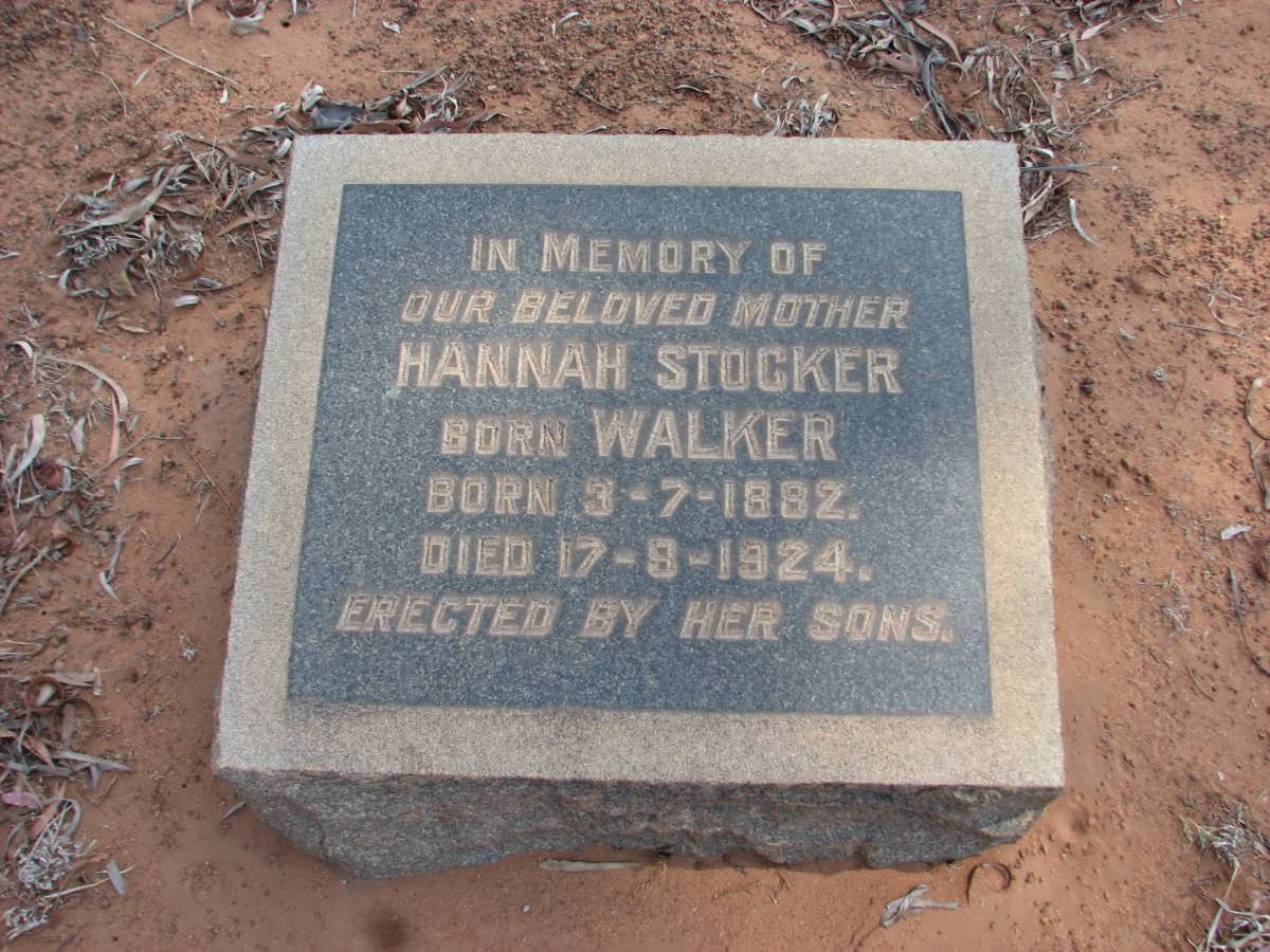STOCKER Hannah nee WALKER 1882-1924