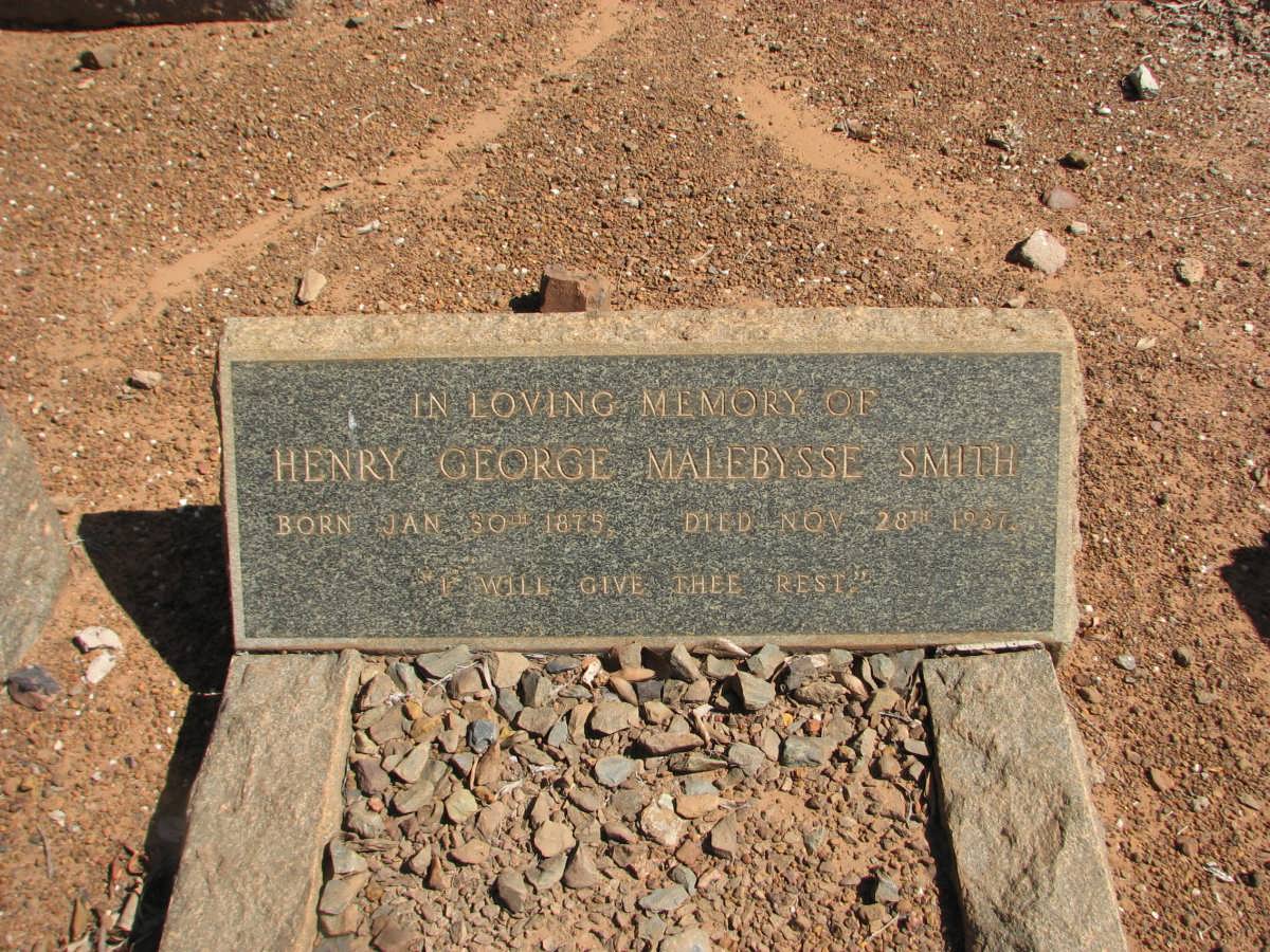 SMITH Henry George Malebysse 1875-1937