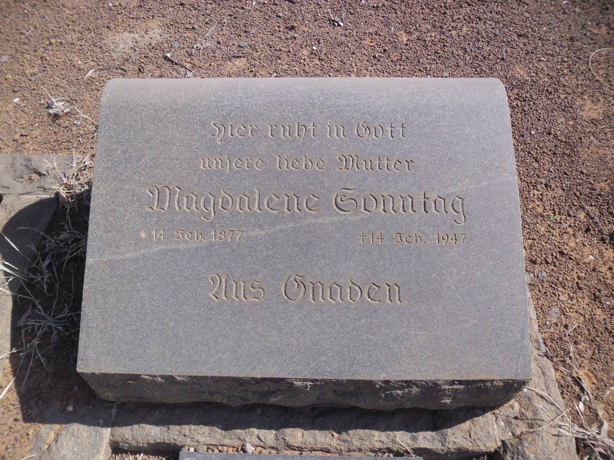 SONNTAG Magdalene 1877-1947