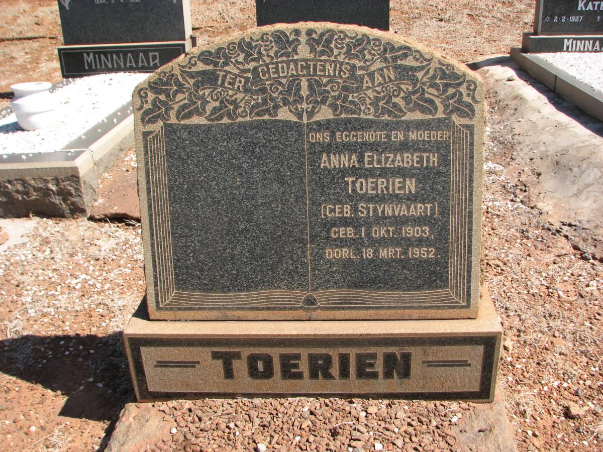 TOERIEN Anna Elizabeth nee STYNVAART1903-1952