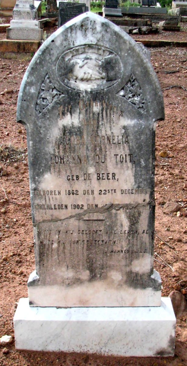 TOIT Jacoba Cornelia Johanna, du nee DE BEER 1862-1902