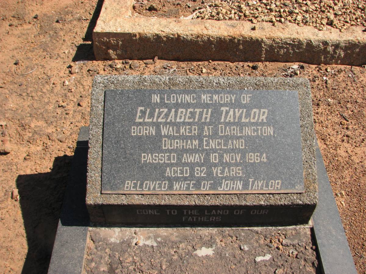 TAYLOR Elizabeth nee WALKER -1964