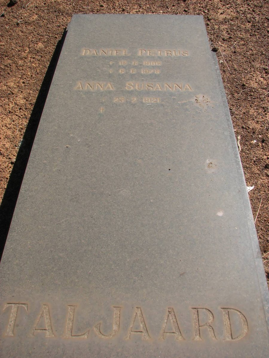 TALJAARD Daniel Petrus 1906-1978 &amp; Anna Susanna 1921-
