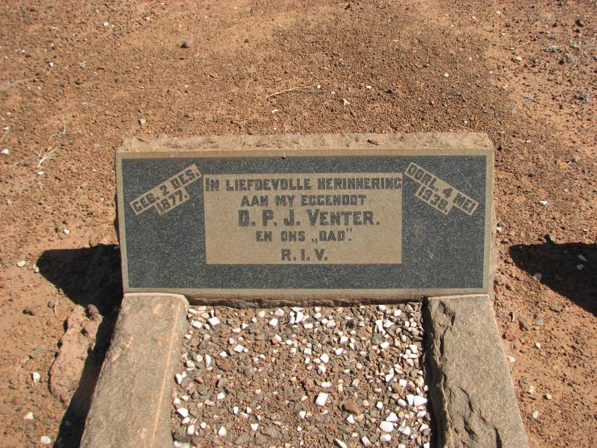 VENTER D.P.J. 1877-1938