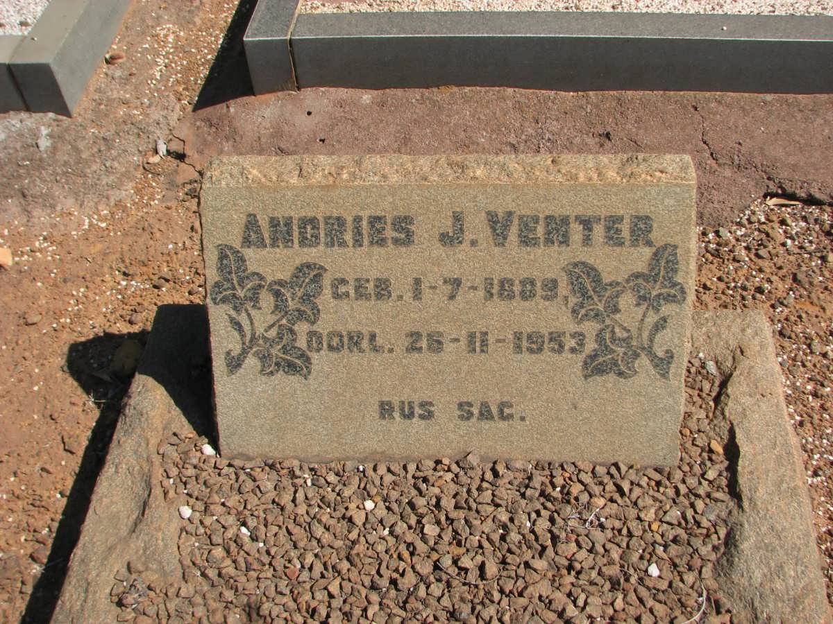 VENTER Andries J. 1889-1953