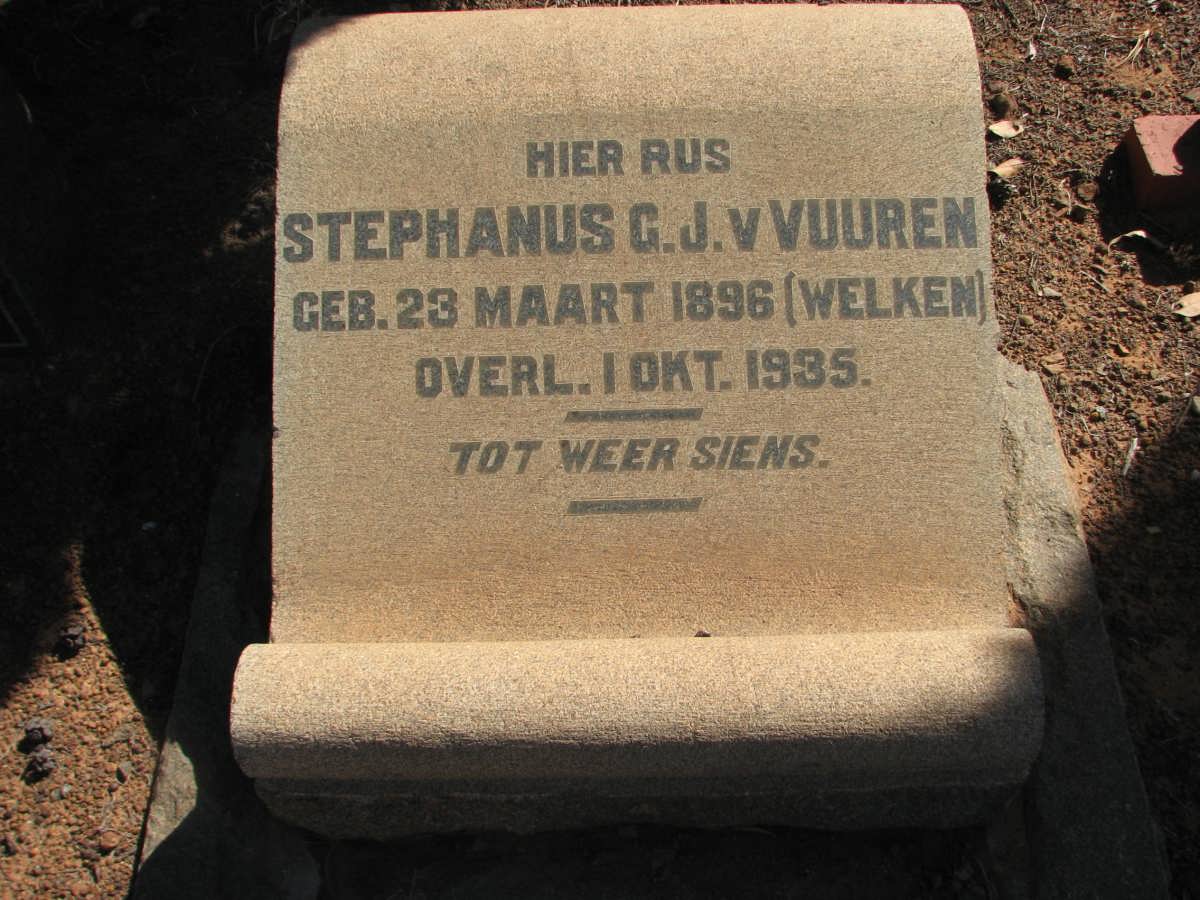 VUUREN Stephanus G., J.v. nee WELKEN 1896-1935