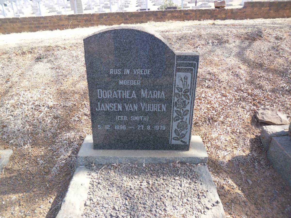 VUUREN Dorathea Maria, Jansen van nee SMITH 1896-1979