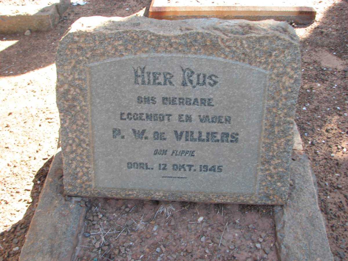 VILLIERS P.W., de -1945