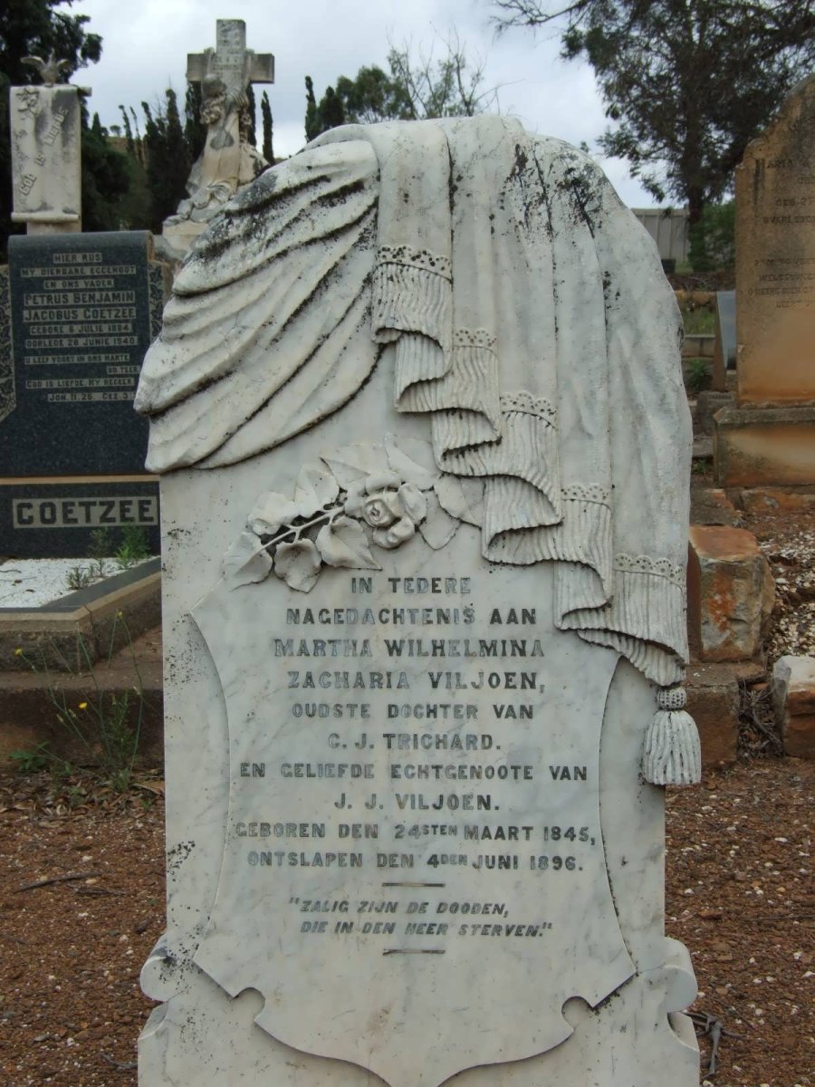 VILJOEN Martha Wilhelmina Zacharia nee TRICHARD 1845-1896