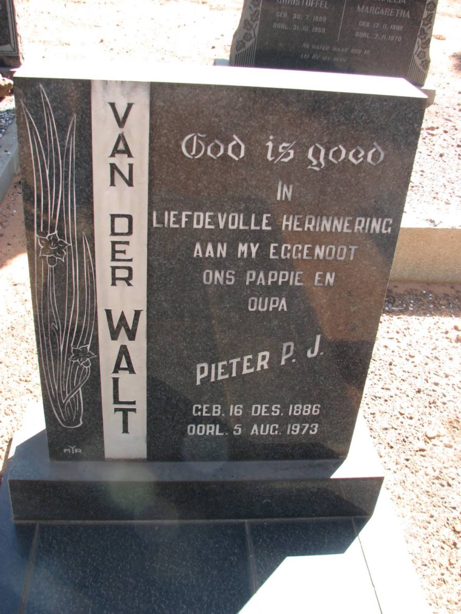 WALT Pieter P.J., van der 1886-1973