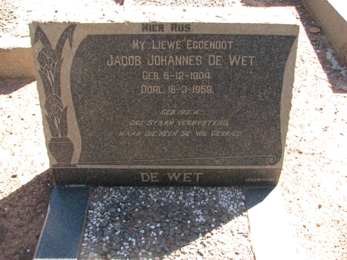 WET Jacob Johannes, de 1904-1959