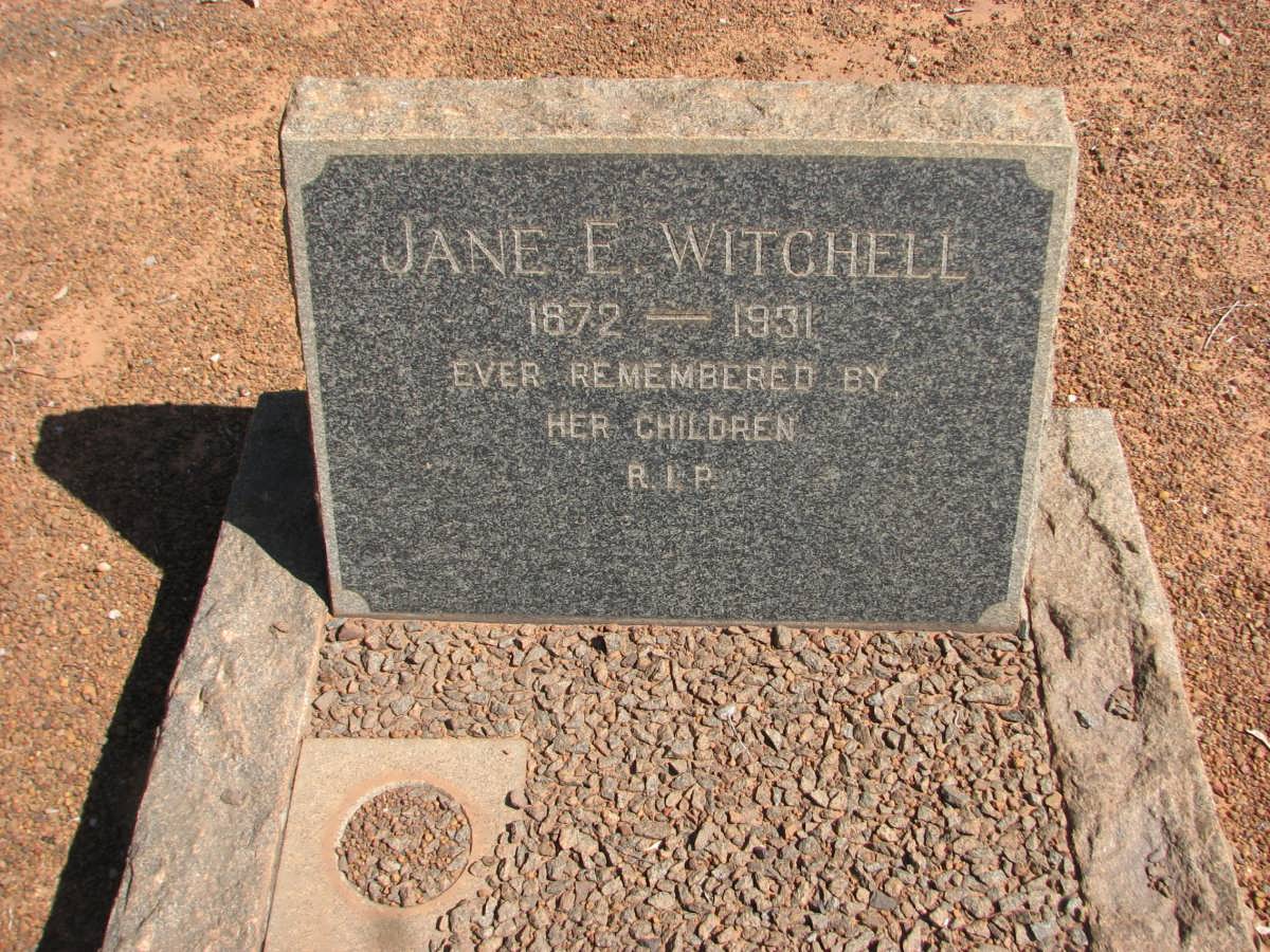 WITCHELL Jane E. 1872-1931