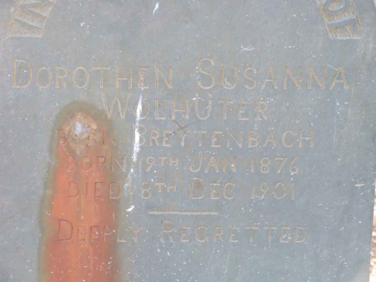 WOLHUTER Dorothen Susanna nee BREYTENBACH 1876-1901