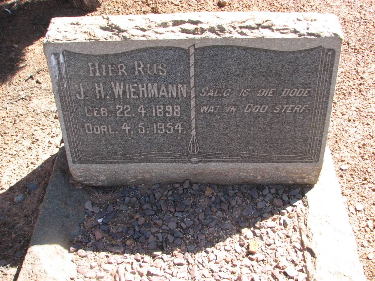 WIEHMANN J.H. 1898-1954