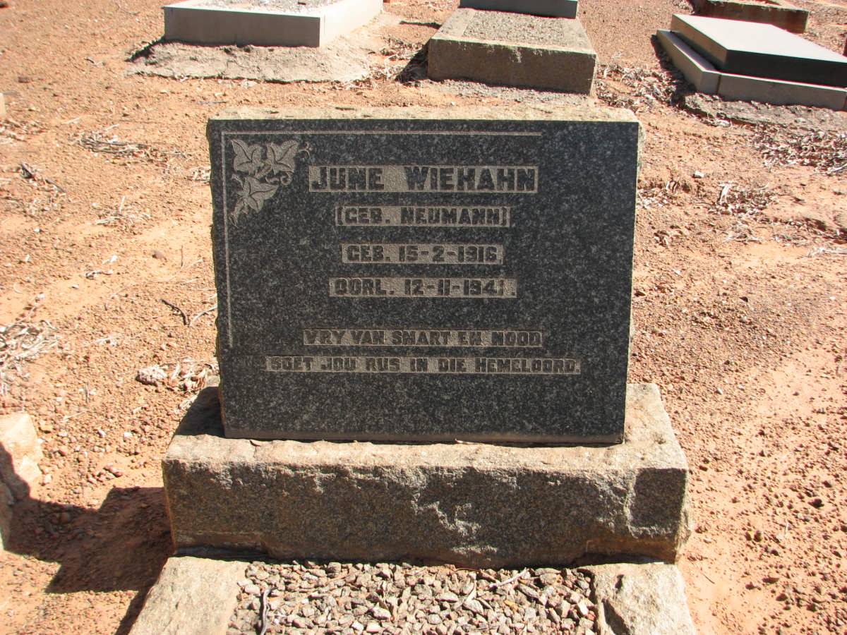 WIEHAHN June nee NEUMANN 1916-1941
