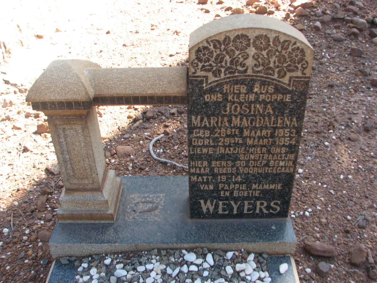 WEYERS Josina Maria Magdalena 1953-1954