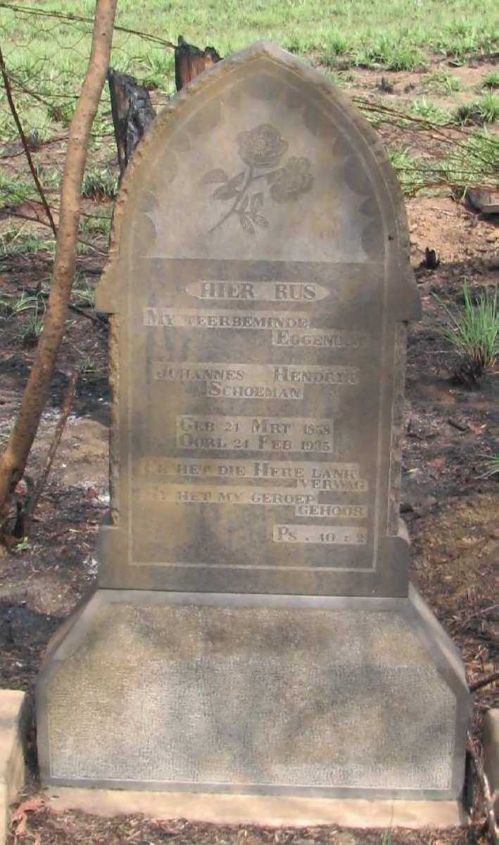 SCHOEMAN Johannes Hendrik 1858-1935