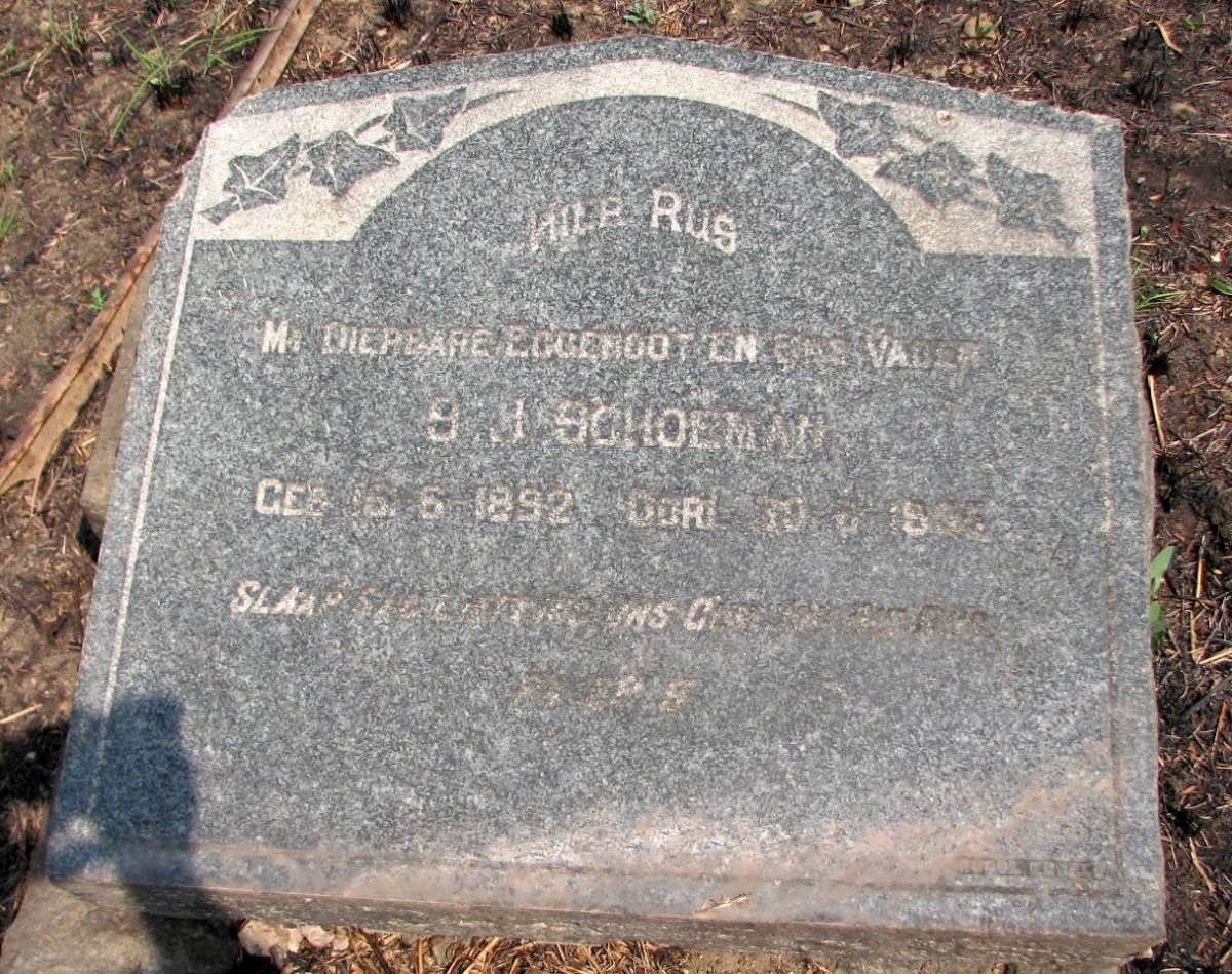 SCHOEMAN J.H. 1892-19?5