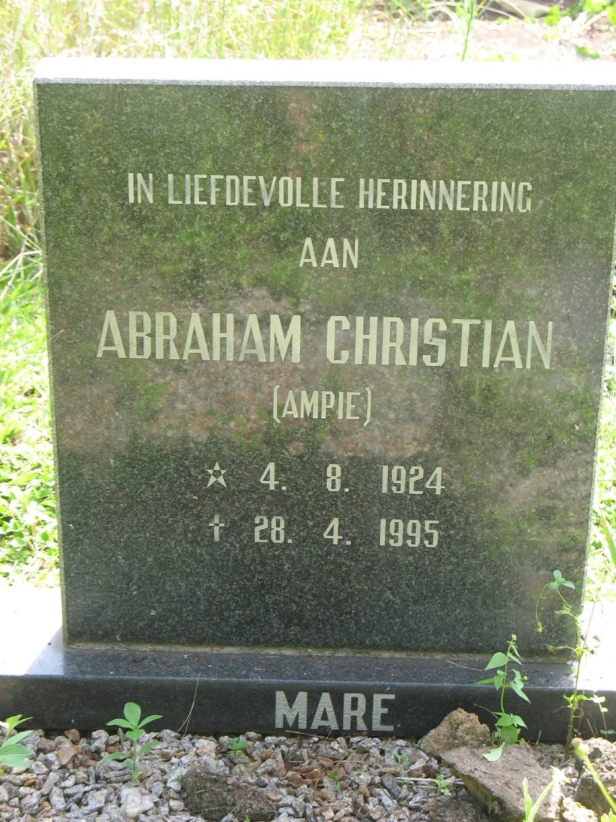 Geb.  4 Augustus 1924
Oorl. 28 April 1995