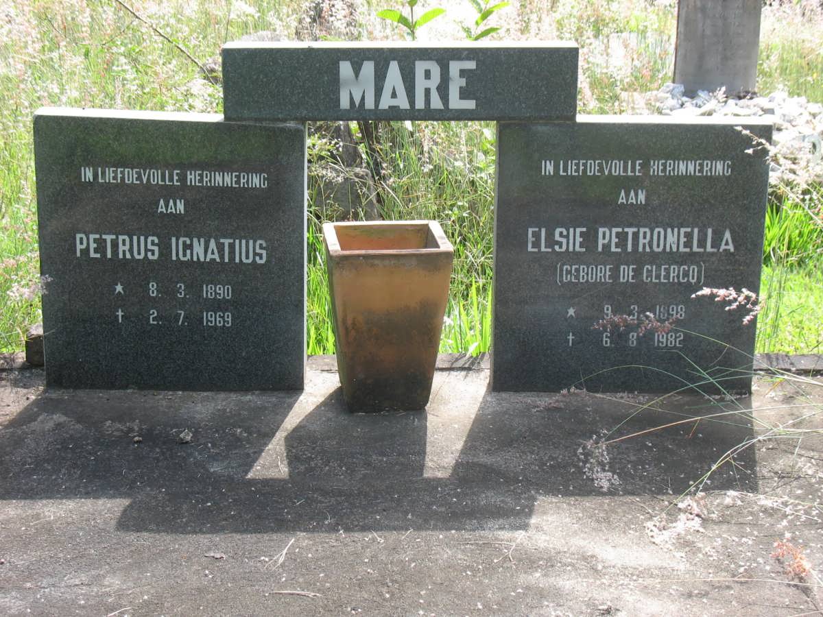 MARÉ Petrus Ignatius 1890-1969 &amp; Elsie Petronella DE CLERCQ 1898-1982
