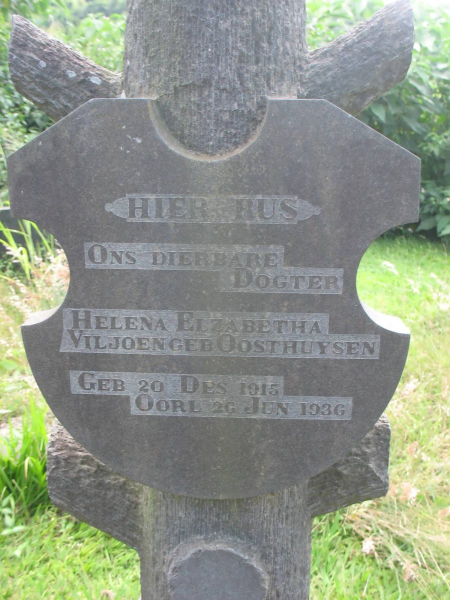 VILJOEN Helena Elizabeth nee OOSTHUYSEN 1915-1936