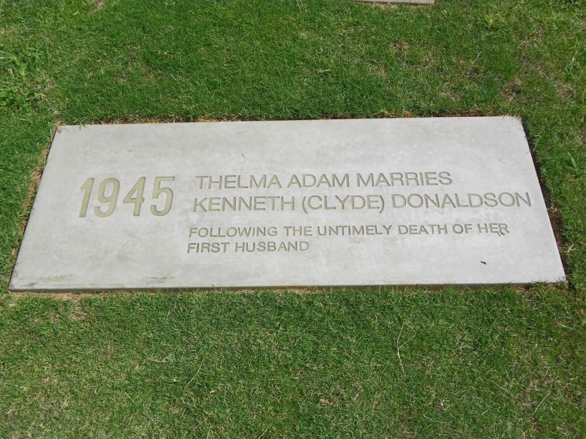 18. Thelma ADAM marries Kenneth (Clyde) DONALDSON in 1945 following the untimely death of her first husband