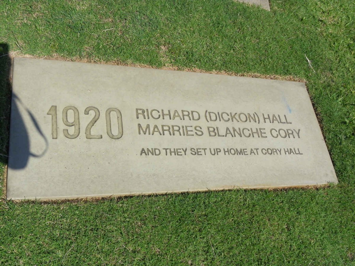 11. Richard (Dickon) HALL marries Blanche CORY and they set up home at Cory Hall 1920