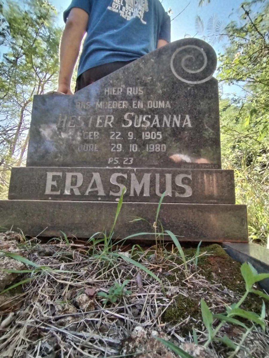 ERASMUS Hester Susanna 1905-1980
