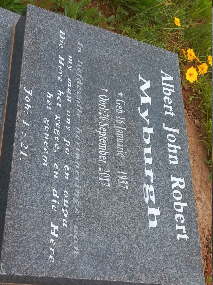 MYBURGH Albert John Robert 1937-2017