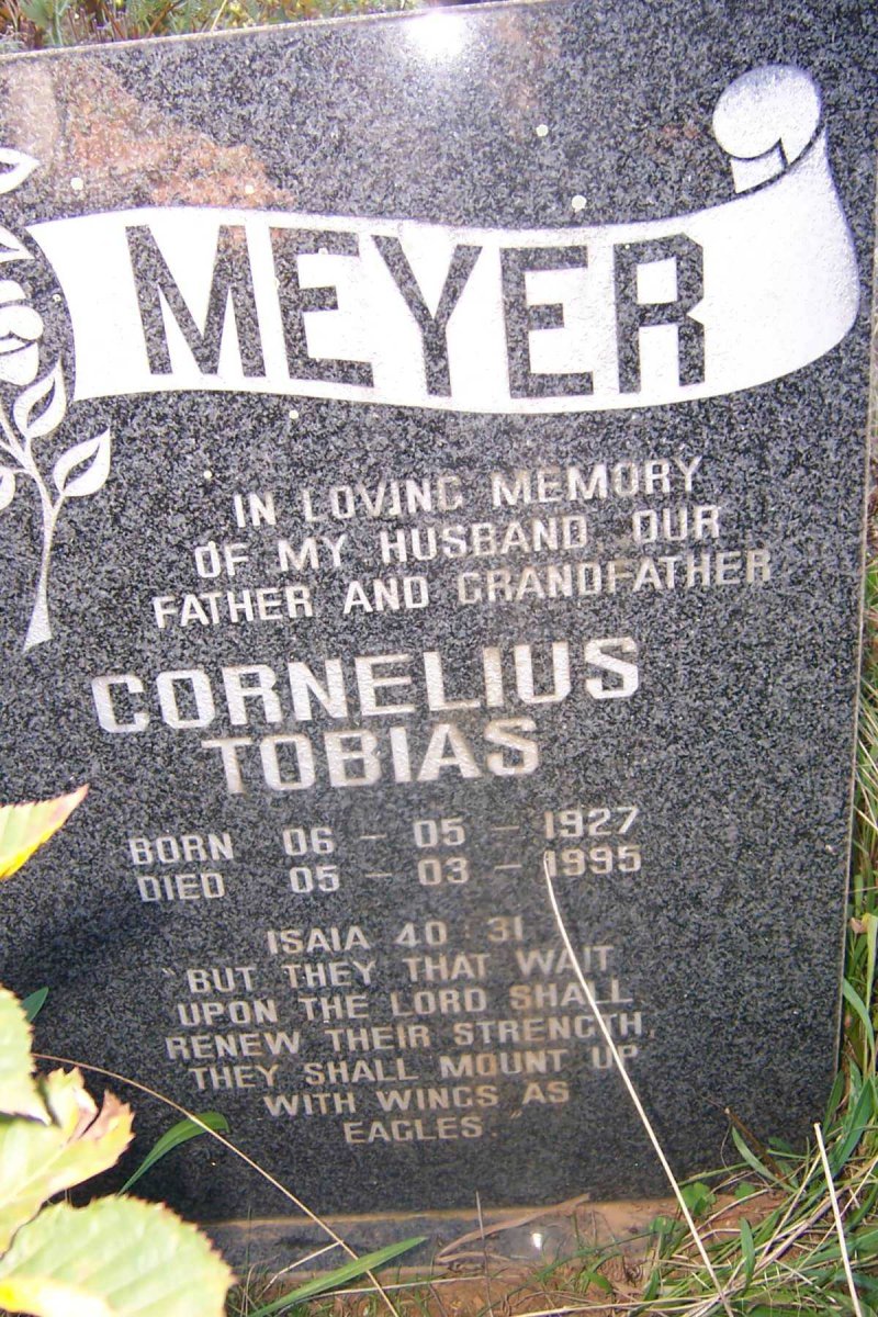 MEYER Cornelius Tobias 1927-1995