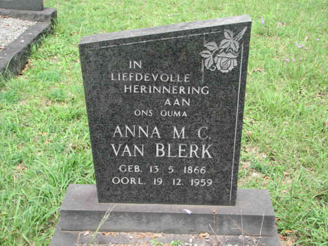 BLERK Anna M.C., van 1866-1959