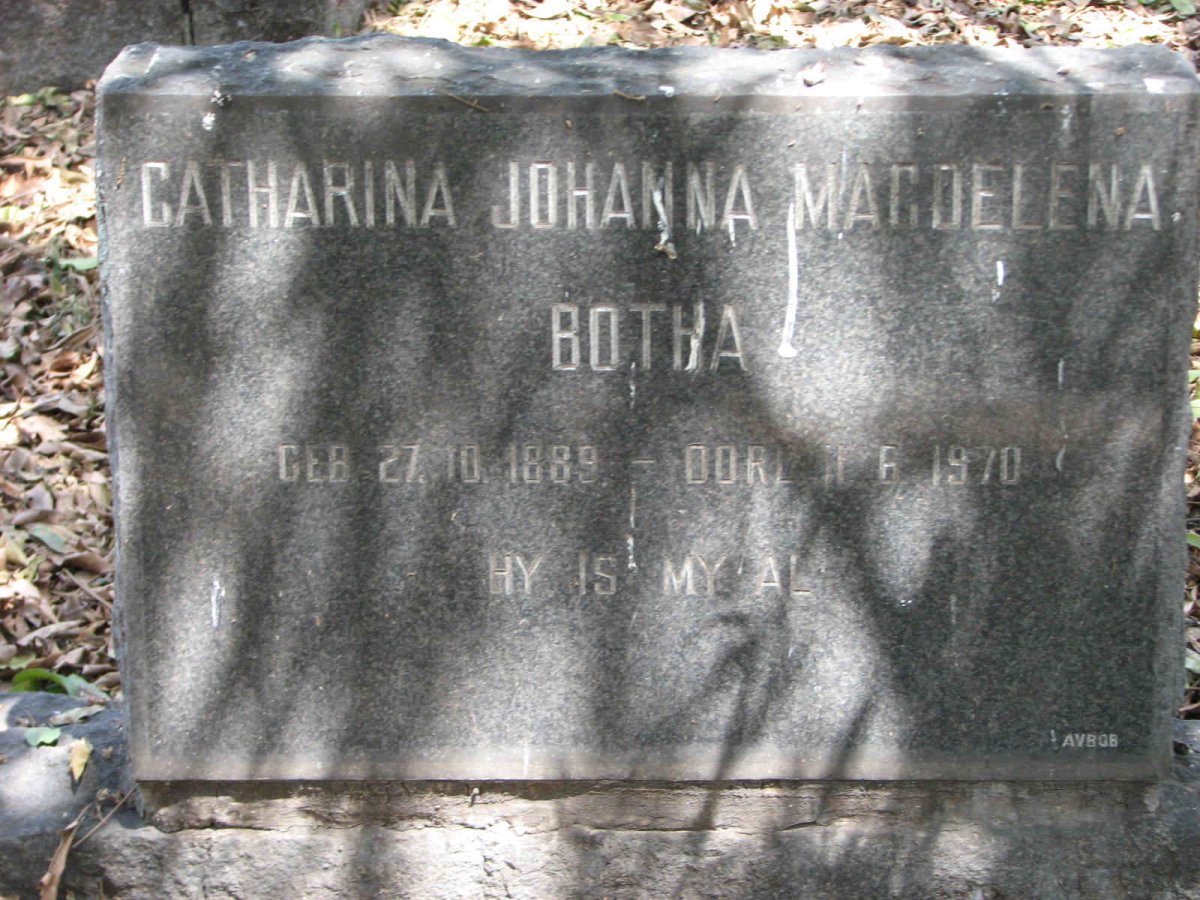 BOTHA Catharina Johanna Magdalena 1889-1970