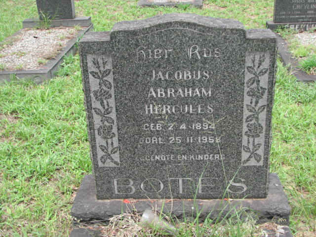 BOTES Jacobus Abraham Hercules 1894-1958