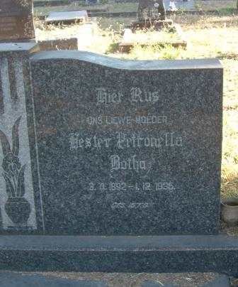 BOTHA Hester Petronella 1892-1935