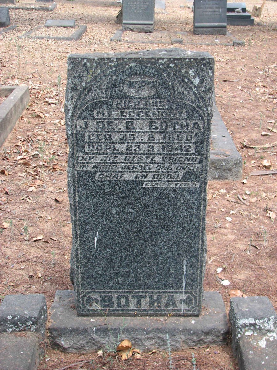 BOTHA J.DE.B. 1880-1942