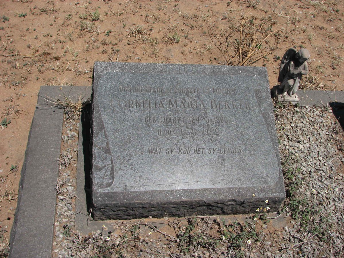 BEKKER Cornelia Maria nee HART 1900-1952