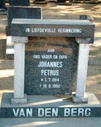 BERG Johannes Petrus, van den 1914-1992