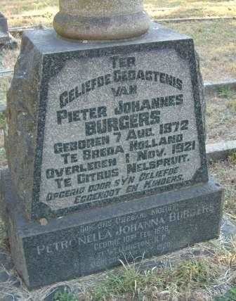 BURGERS Pieter Johannes 1872-1921 _02