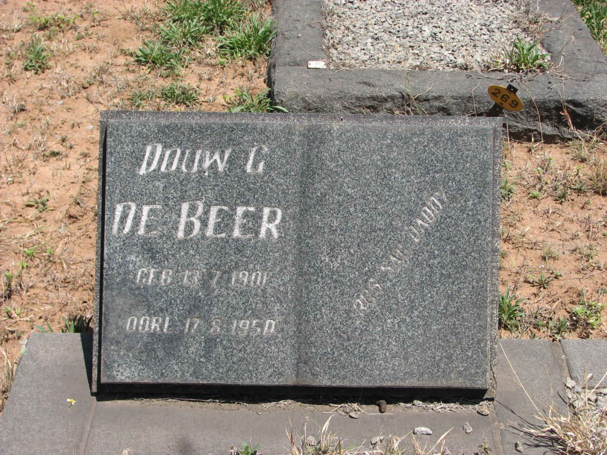BEER Douw G., de 1901-1950