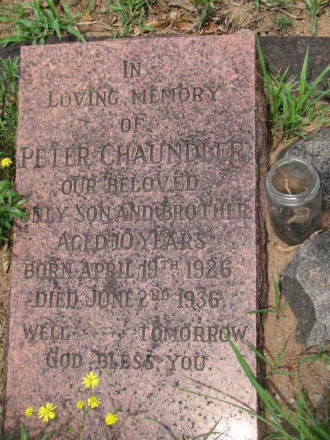 CHAUNDLER Peter 1926-1936
