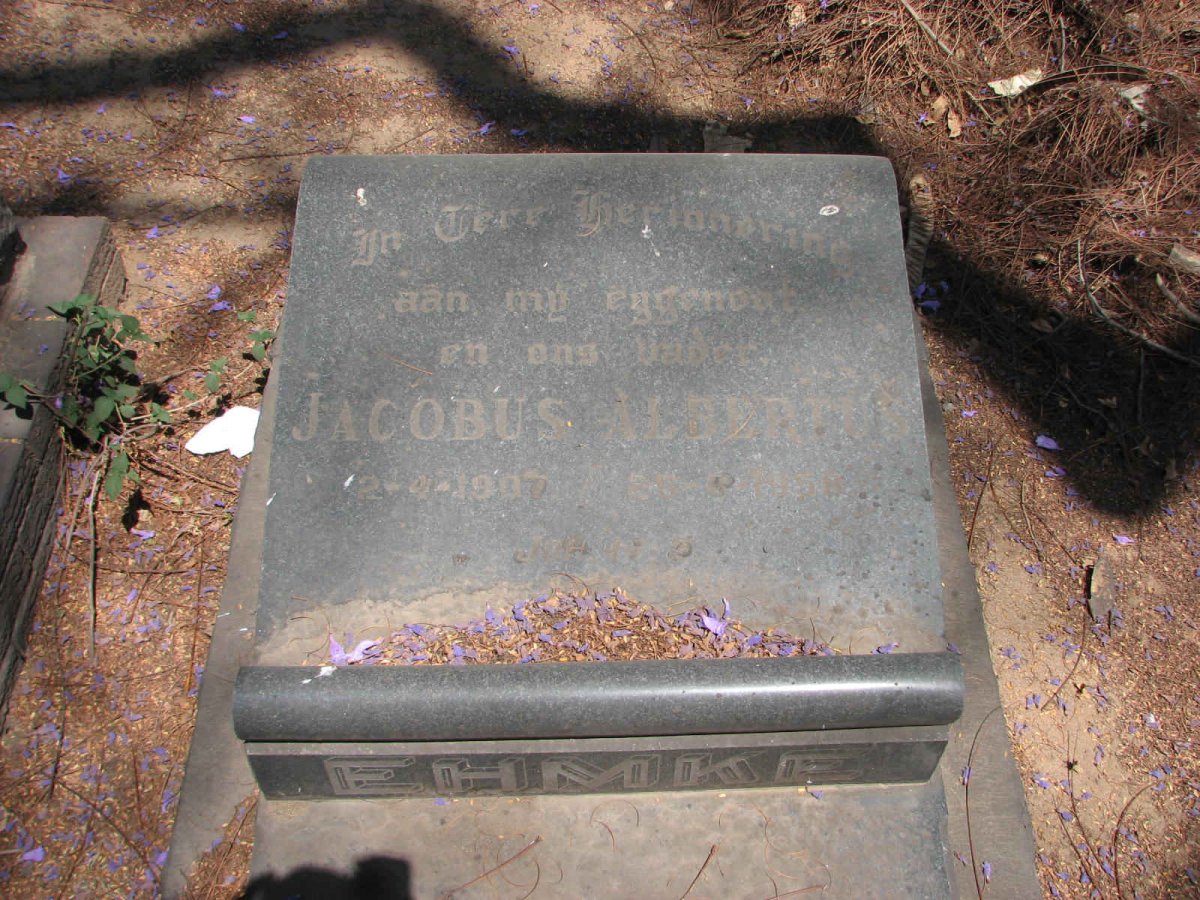 EHMKE Jacobus Albertus 1907-