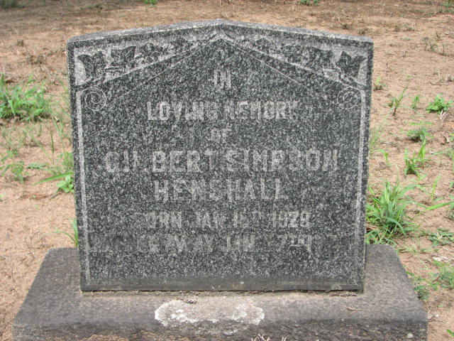 HENSHELL Gilbert Simpson -1929